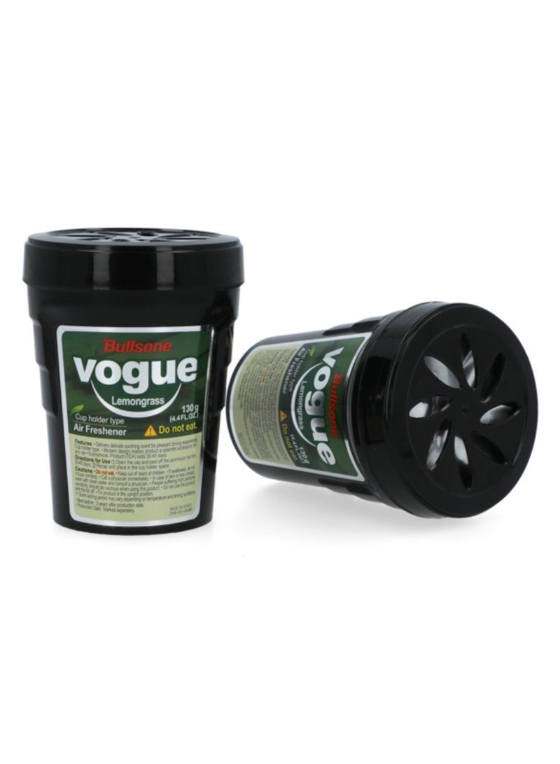Bullsone 2-Piece Vogue Lemongrass Car Air Freshener – Refreshing 130g Duo for a Zesty Aroma - Image 4