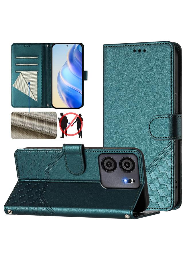 S-TOP Case For BLU View 5 Honeycomb Embossing RFID Leather Phone Case - Image 1