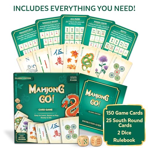 Gouda Games Mahjong Go! Card Game, Classic Mahjong Reimagined, Fast-Paced Strategy and Skill Game with Wind Rounds, Travel-Friendly, Gift for Mahjong Lovers, Adults and Teens, Perfect for Game Night - Image 4