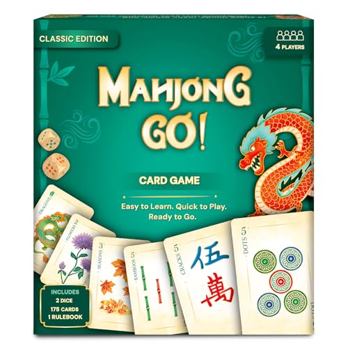 Gouda Games Mahjong Go! Card Game, Classic Mahjong Reimagined, Fast-Paced Strategy and Skill Game with Wind Rounds, Travel-Friendly, Gift for Mahjong Lovers, Adults and Teens, Perfect for Game Night - Image 1