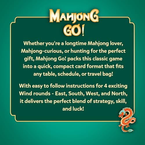 Gouda Games Mahjong Go! Card Game, Classic Mahjong Reimagined, Fast-Paced Strategy and Skill Game with Wind Rounds, Travel-Friendly, Gift for Mahjong Lovers, Adults and Teens, Perfect for Game Night - Image 5