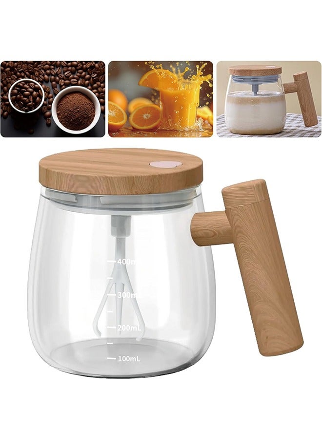 Electric Mixing Mug,Self Stirring Coffee Mug with Lid & Handle Home Office Stirring Cup,400ml Lightweight Self Mixing Cup High Speed Suitable for Coffee/Milk/Protein Powder  - Image 1