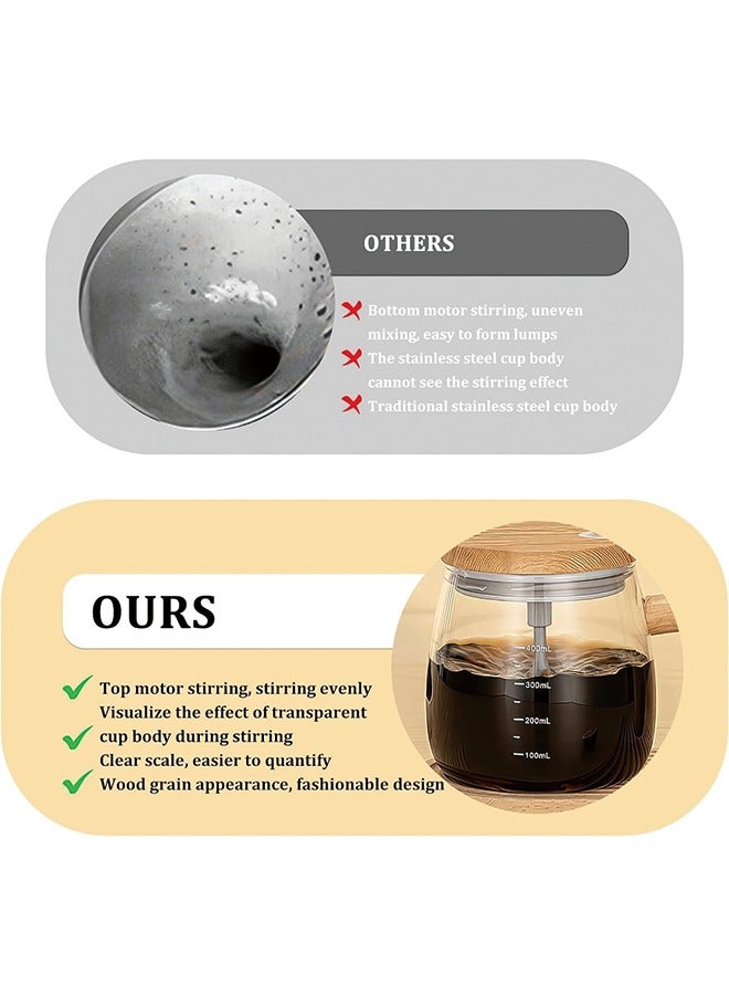 Electric Mixing Mug,Self Stirring Coffee Mug with Lid & Handle Home Office Stirring Cup,400ml Lightweight Self Mixing Cup High Speed Suitable for Coffee/Milk/Protein Powder  - Image 5