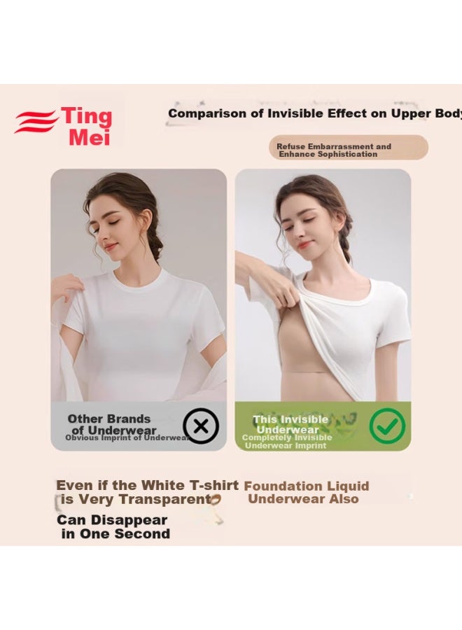 Gracewell Women's Camisole Dress Special Thin Shoulder Strap Invisible Traceless Bra Push-up Anti-slip Chest Wrap Backless Slim - Image 4