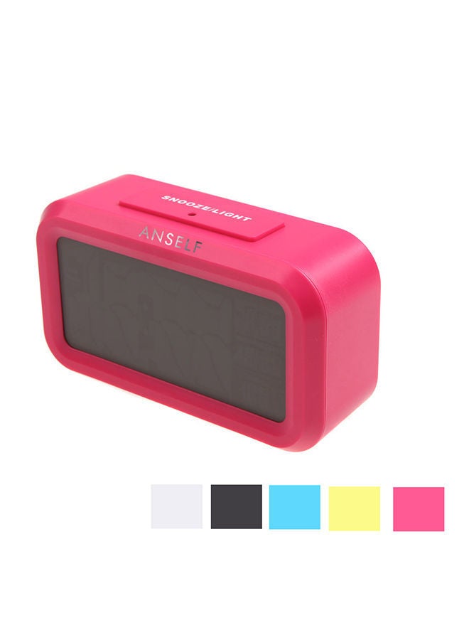 NIBEMINENT Anself LED Digital Alarm Clock Pink - Image 1