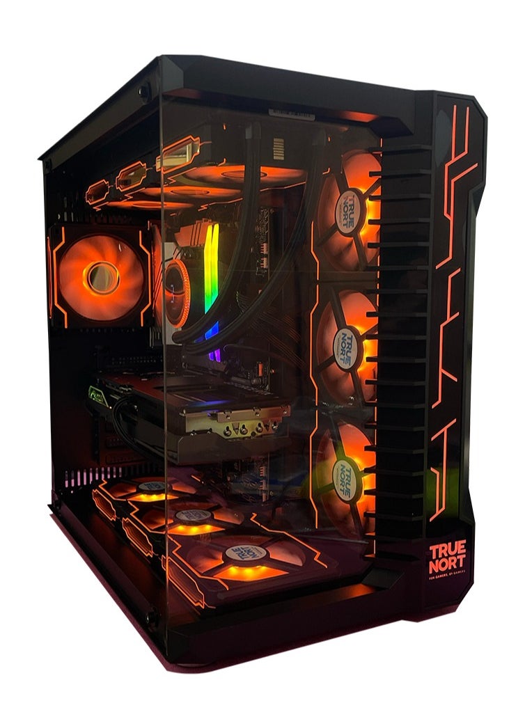 Truenort - Super Power Gaming PC, Intel Core i7-12700F ,RTX 5070 , 32 GB RAM, 1TB SSD , Window 11 Pro, TRUENORT RGB Black Case - Image 1