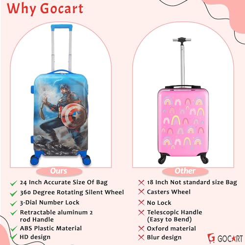 GOCART WITH G LOGO عربة سفر للأطفال مع شعار G حقيبة سفر كرتونية للأطفال (تصميم-8، كبير) - Image 3