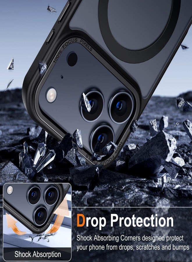 Hython Case for iPhone 17 Pro Max Case Magnetic Translucent Matte Phone Cases 6.9" [Compatible with MagSafe] Thin Slim Fit Shockproof Bumper Hard Protective Cover for Women Men Girls, Frosted Black - Image 5