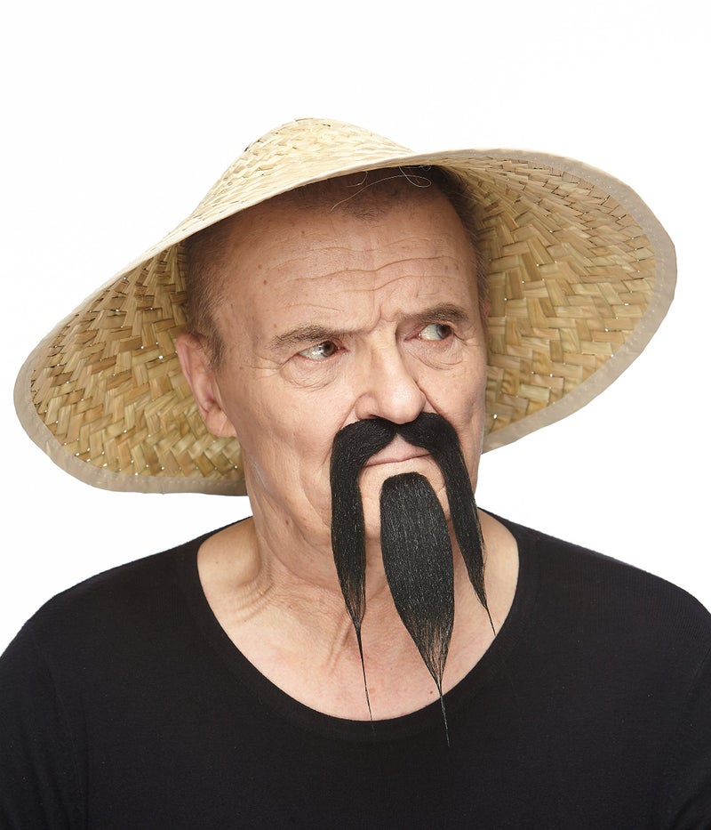Mustaches Self Adhesive Fake Mustache and Beard, Novelty, Shaolin False Facial Hair, Costume Accessory for Adults Black Color - Image 3