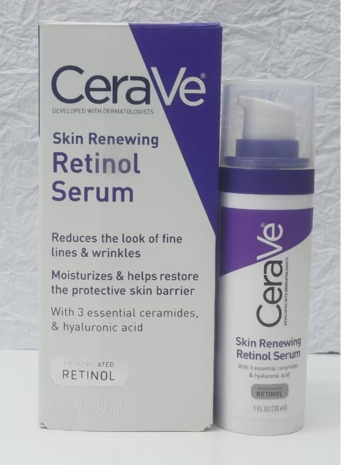 CeraVe Skin Renewing Retinol Serum – Anti-Aging Face Serum with Encapsulated Retinol, 30ml
