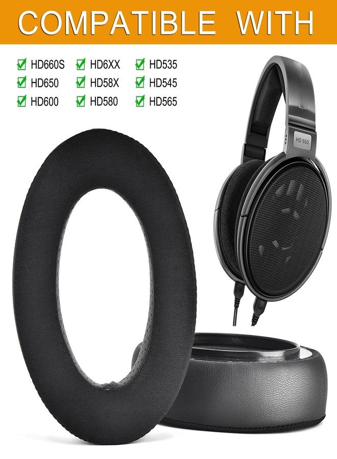 وسادات أذن بديلة من جل التبريد من ديفين، متوافقة مع سماعات سينهايزر HD650، HD660 S، HD600، HD580، HD565، HD545، HD535، مصنوعة من إسفنج عالي الكثافة لعزل الضوضاء - Image 3