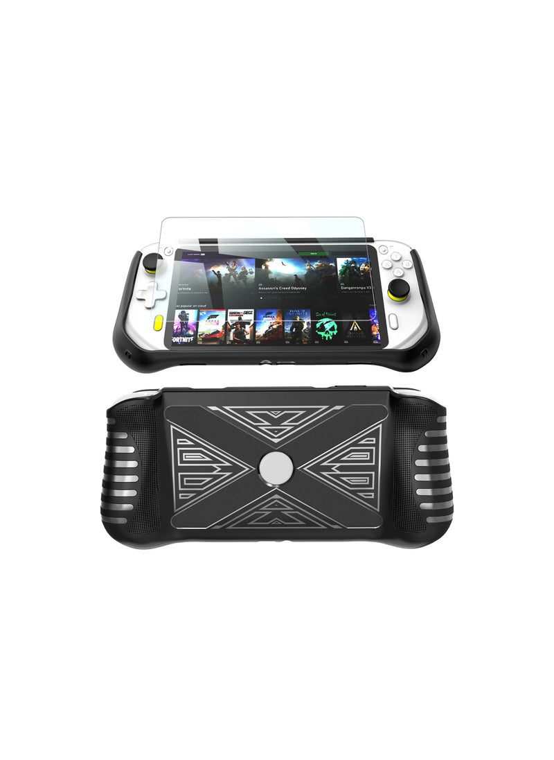 SYOSI - Silicone Cover Case Fit for Logitech G Cloud, Gaming Handheld and Screen Film Protector, Fit for Logitech G Cloud Gaming Accessories (Black)(Contains 1 Film) - Image 1