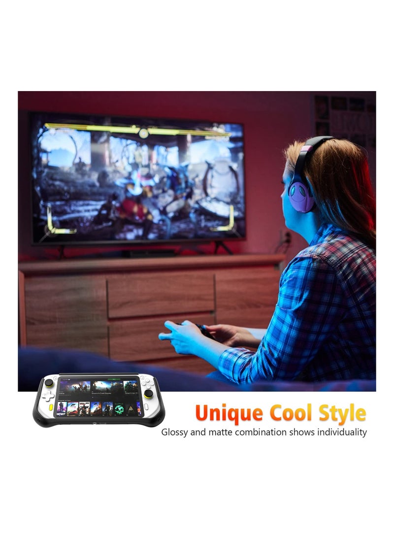 SYOSI - Silicone Cover Case Fit for Logitech G Cloud, Gaming Handheld and Screen Film Protector, Fit for Logitech G Cloud Gaming Accessories (Black)(Contains 1 Film) - Image 1