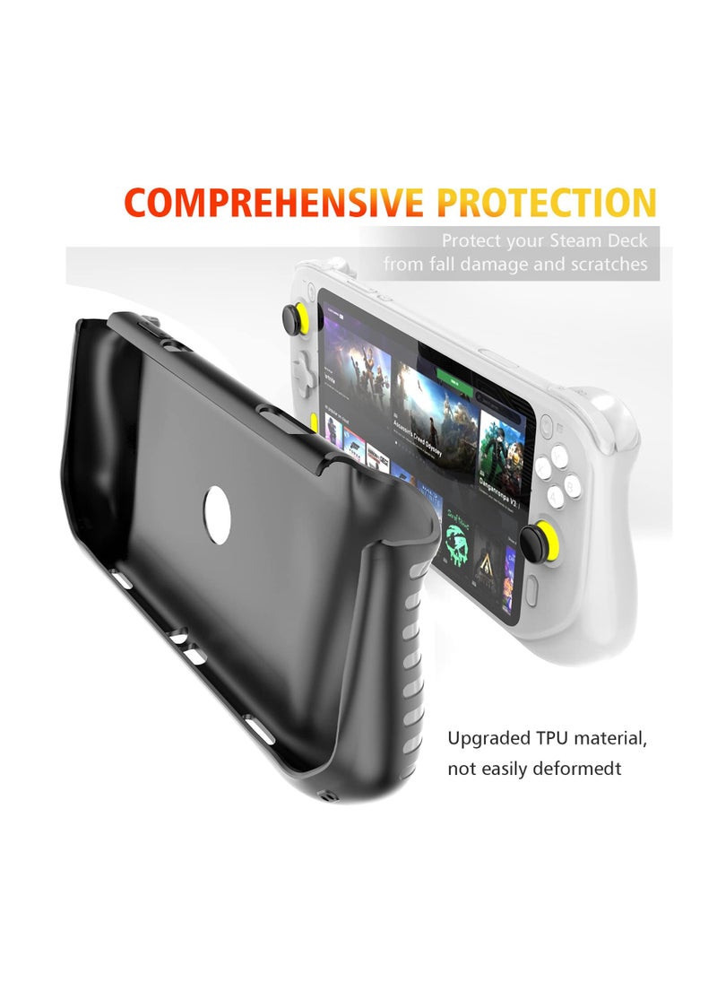 SYOSI - Silicone Cover Case Fit for Logitech G Cloud, Gaming Handheld and Screen Film Protector, Fit for Logitech G Cloud Gaming Accessories (Black)(Contains 1 Film) - Image 1