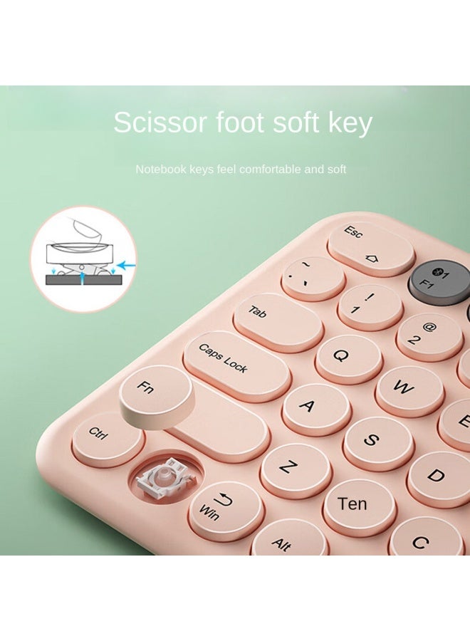 بي.أو.دب لوحة مفاتيح لاسلكية للشحن عبر البلوتوث 78 مفتاح عالمية للهواتف المحمولة والأجهزة اللوحية وأجهزة الكمبيوتر المحمولة مجموعة لوحة مفاتيح وفأرة - Image 4