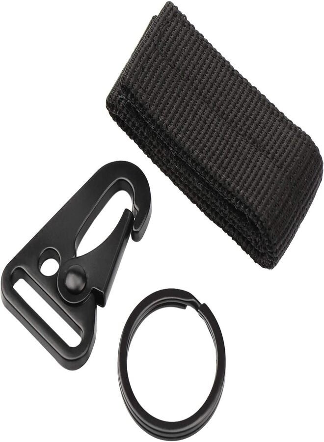 Coolty 5 Pack Tactical Hanging Belt Carabiner Clip Molle Strap Snap Hook Nylon Webbing Buckle Strap Clip Backpack Tape Keychain Hanging Buckle Belt for Camping Hiking Outdoor Activity - Image 2