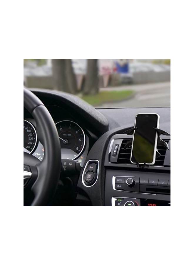 S-TOP Bat Phone Holder for Car Vent, Gravity Auto Lock Cell Phone Mount, 360° Rotatable Hands-Free Vent Clip, Universal 4–6.5 Inch Smartphones, Black - Image 5