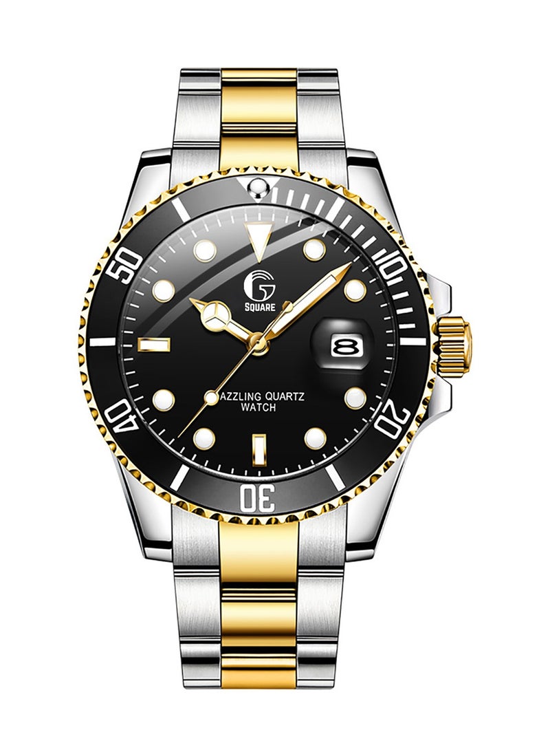 Gsquare Men's Analog Quartz Black Dial Stainless Steel Watch-5885  - Image 1