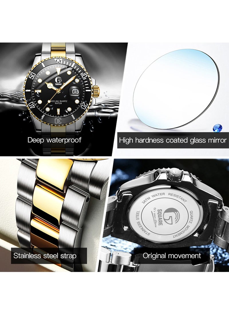 Gsquare Men's Analog Quartz Black Dial Stainless Steel Watch-5885  - Image 3