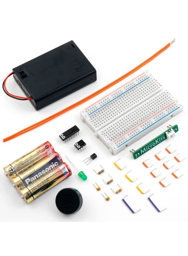 MicroKits Theremin Electronics Kit | Educational Music STEAM/STEM for Kids or Adults | No Tools Needed Easy to Build Breadboard Kit - Image 2