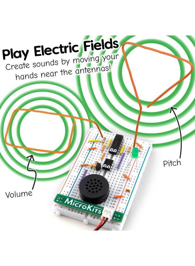 MicroKits Theremin Electronics Kit | Educational Music STEAM/STEM for Kids or Adults | No Tools Needed Easy to Build Breadboard Kit - Image 3