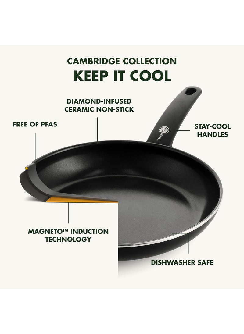 Greenpan GreenPan Cambridge Healthy Ceramic Nonstick Induction Aluminum Open Frying pan - Black (30 CM)  - Image 4