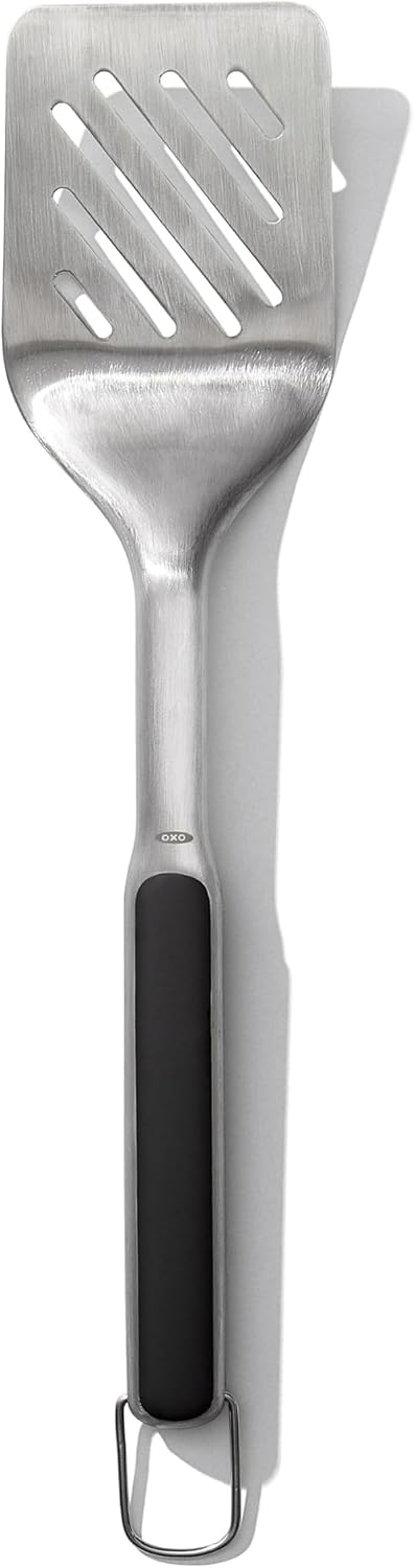 OXO Good Grips Grilling Turner, Stainless Steel with Black Handle - Image 1