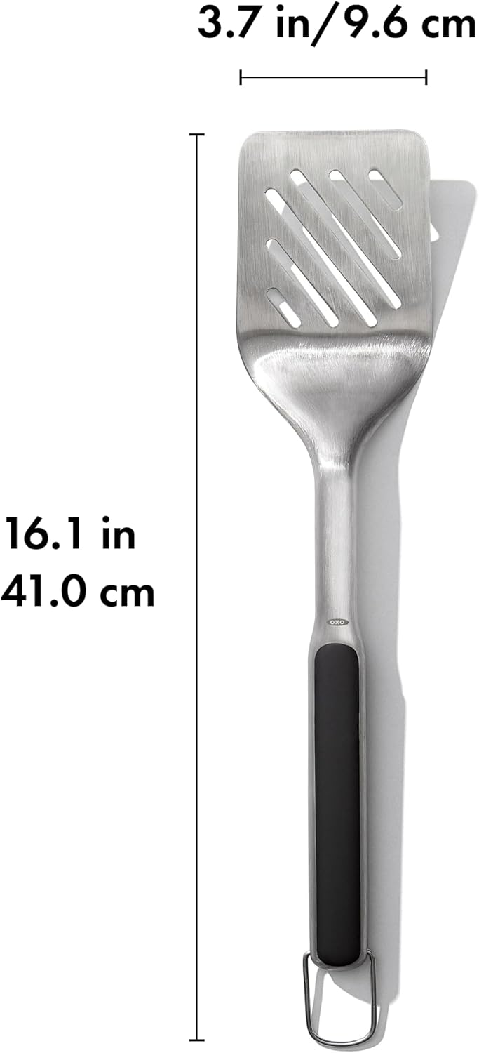 OXO Good Grips Grilling Turner, Stainless Steel with Black Handle - Image 2
