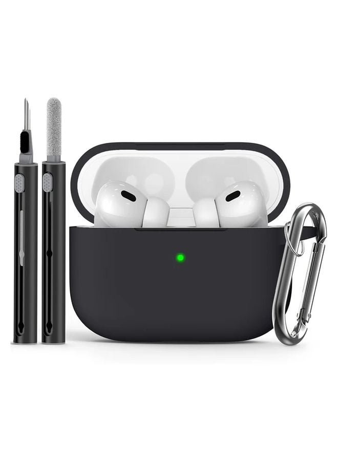 غلاف AirPods Pro 2 الأخضر من ماتشا مع قلم تنظيف، غطاء خارجي ناعم مضاد للسقوط - Image 2