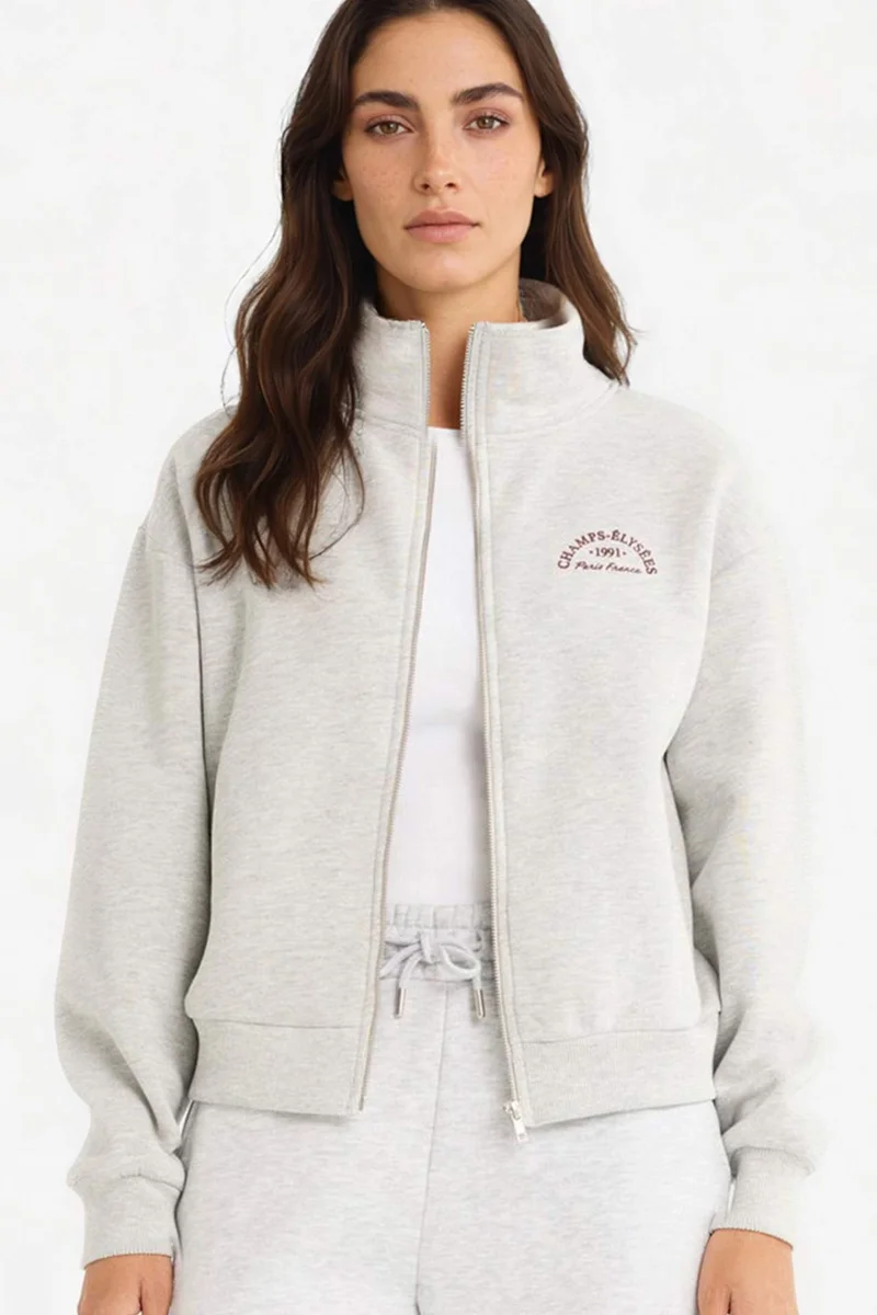 DeFacto Relax Fit Half Turtleneck Printed Thick Sweatshirt