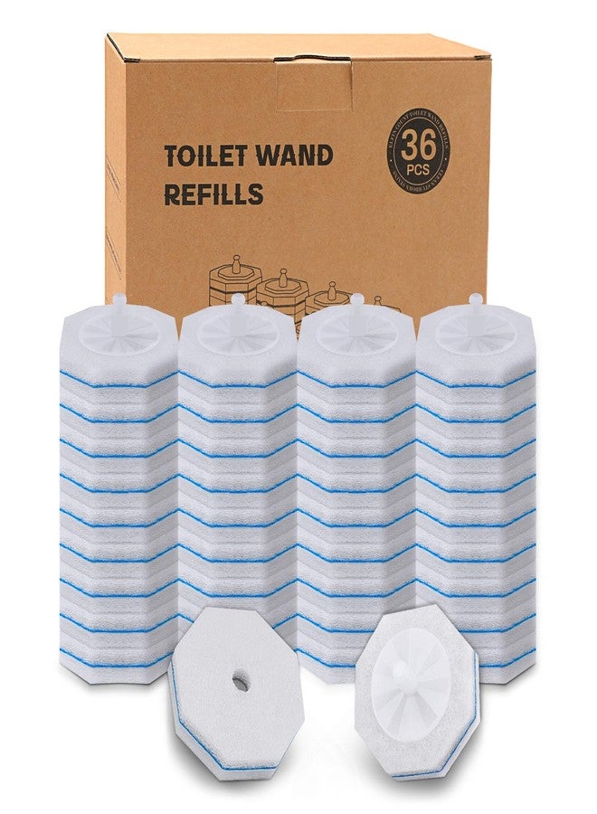 ELFIN 36 Count Toilet Wand Refills, Powerful Disposable Toilet Scrubber Refills, Compatible with Most Toilet Wands - Image 1