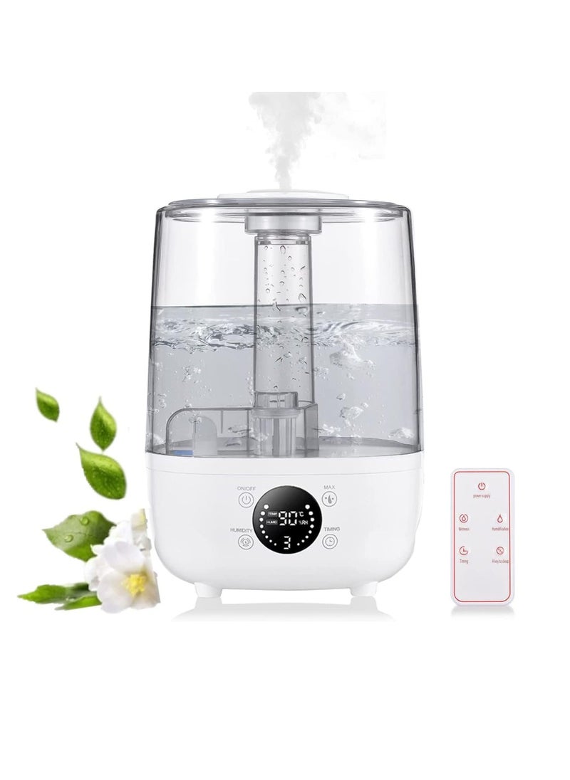 Mi VAZA Cool Mist Humidifier, Adjustable Fog Automatic Shutdown Essential Oil Diffuser, Portable Ultrasonic Humidifier Mist Vaporizer, Quiet Large Capacity Air Atomizer For Home Office, (White 2)  - Image 1