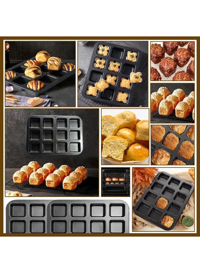 3pcs Non Stick Carbon Steel Square Cake Bread Loaf Pan Oven Safe Baking Supplies - Image 5