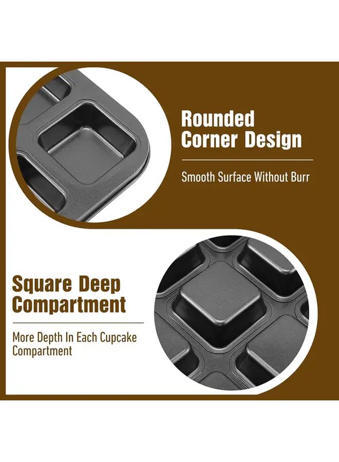 3pcs Non Stick Carbon Steel Square Cake Bread Loaf Pan Oven Safe Baking Supplies - Image 4