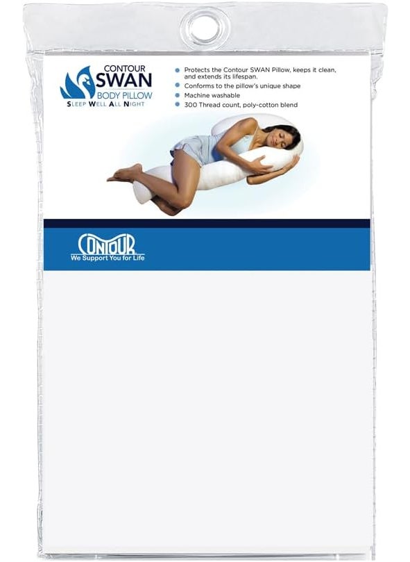Contour Contour Swan Pillowcase  White 1 Pack  - Image 1