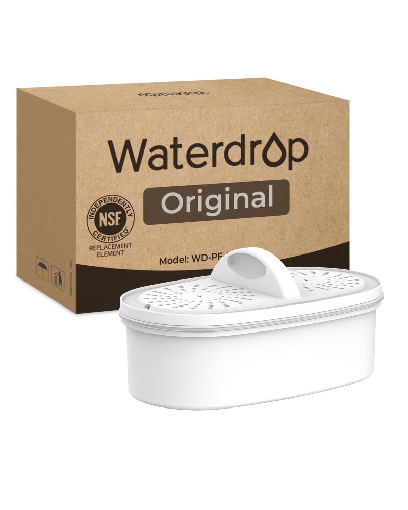 Waterdrop [Original] Waterdrop WD-PF-01A Plus NSF Certified Replacement Filters for All Waterdrop Pitcher Filtration System, Reduces PFAS, PFOA/PFOS, Chlorine, Last Up to 3 Months or 200 Gallons, 1 Pack - Image 1