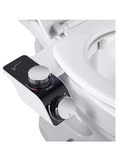 Bidet Attachment for Toilet -Self Cleaning Dual Nozzle, Non-Electric Bidet, Cold & Warm Fresh Water Bidet Sprayer with Temperature & Pressure ControlsBidet Attachment for Toilet