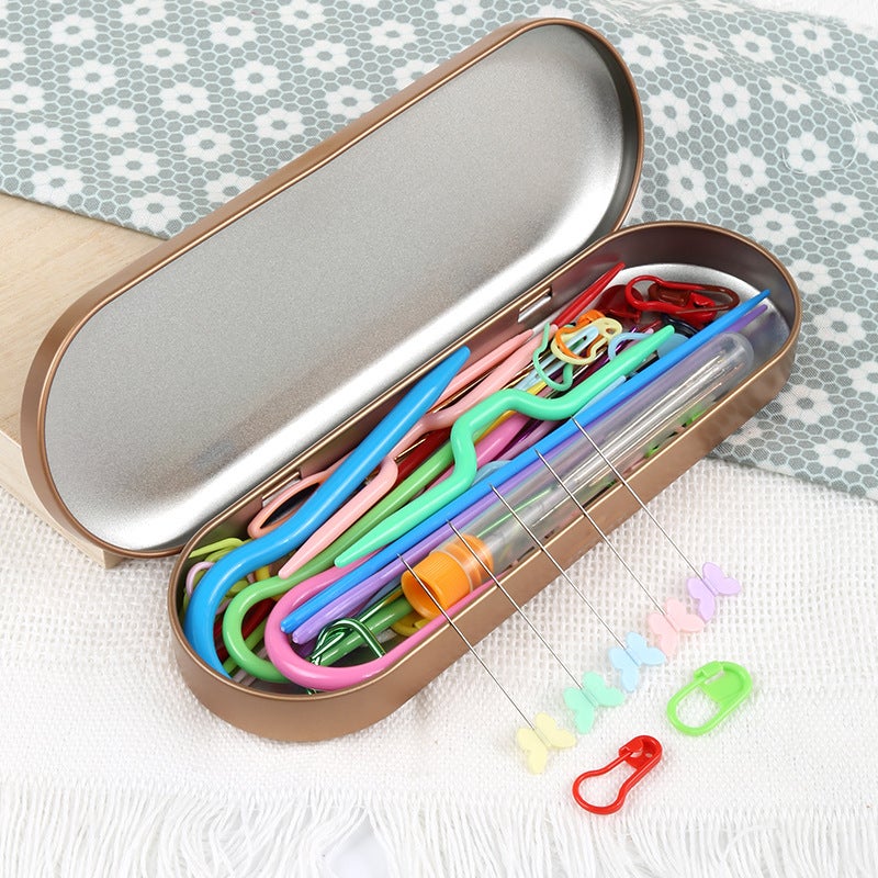 Selling Blunt Head Big Eye Curved Needle Hand Sewing Needle Elbow Needle Sweater Sewing Needle Diy Knitting Tool Combination - Image 5