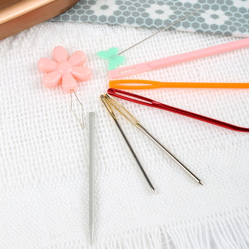 Selling Blunt Head Big Eye Curved Needle Hand Sewing Needle Elbow Needle Sweater Sewing Needle Diy Knitting Tool Combination - Image 3