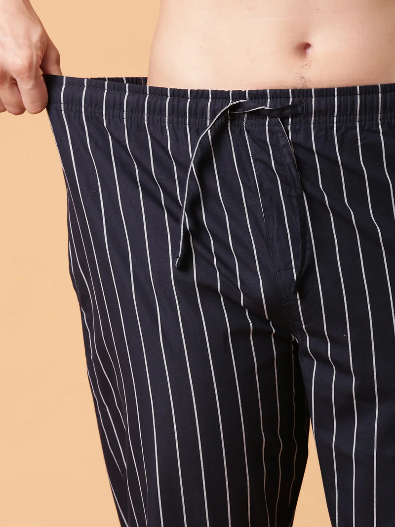 Joven Midnight Navy JOVEN Men Checked Cotton Lounge Pant  | Best Price UAE