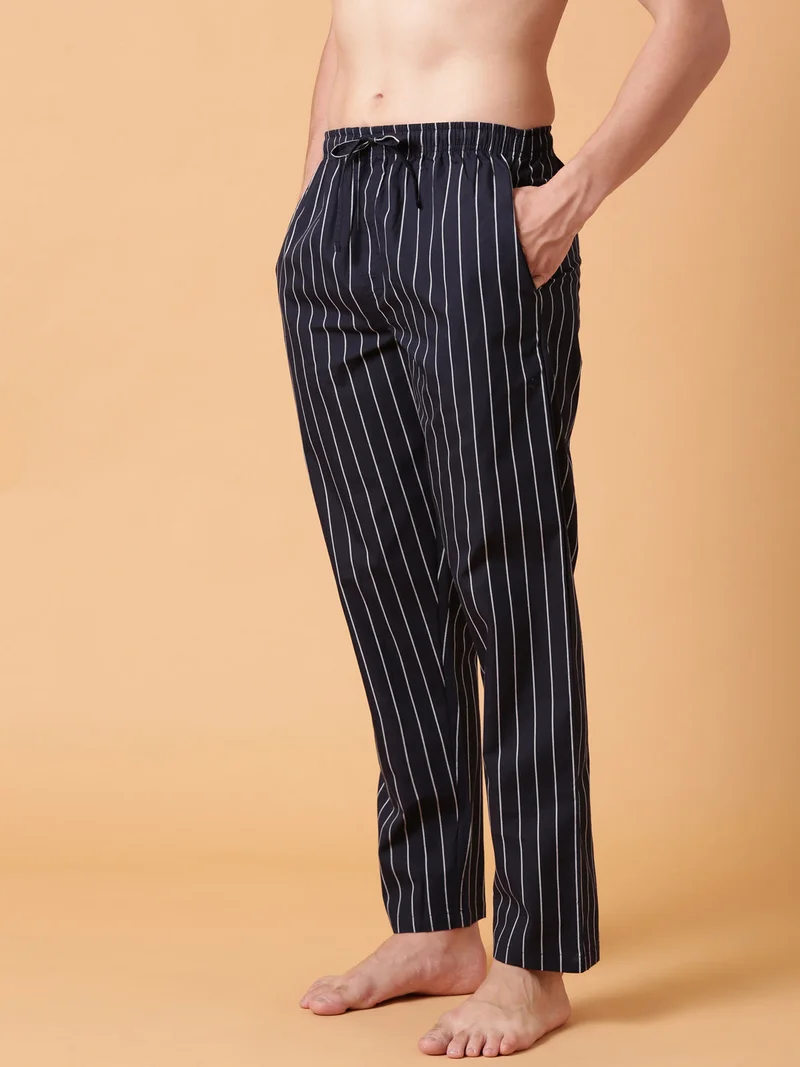 Joven Midnight Navy JOVEN Men Checked Cotton Lounge Pant  | Best Price UAE