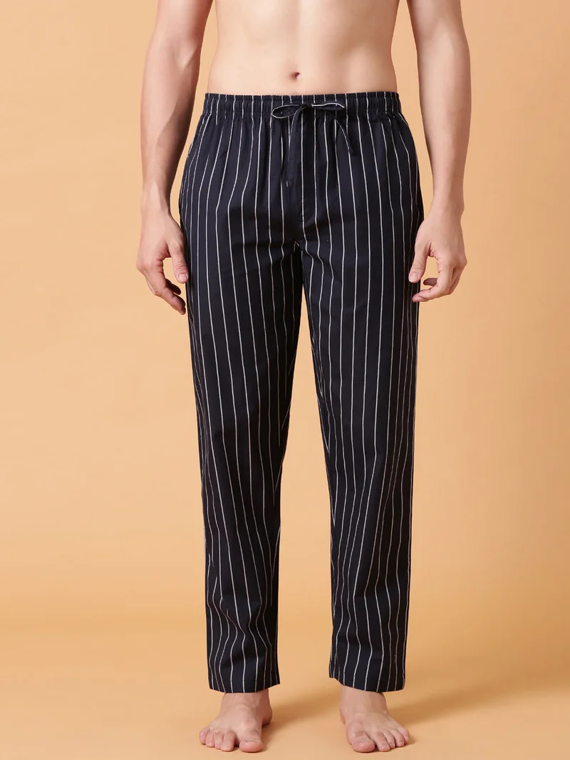 JOVEN Men Checked Cotton Lounge Pant
