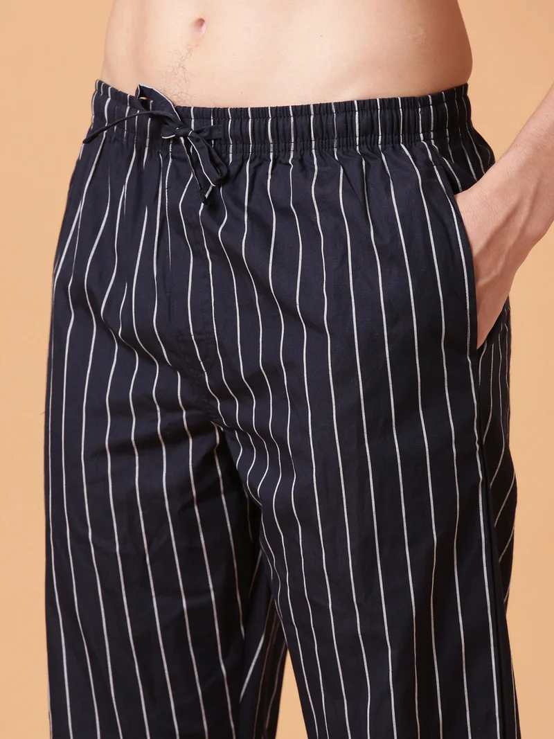 Joven Midnight Navy JOVEN Men Checked Cotton Lounge Pant  | Best Price UAE
