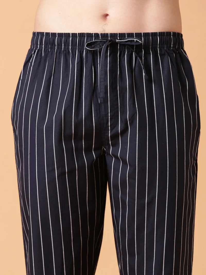 Joven Midnight Navy JOVEN Men Checked Cotton Lounge Pant  | Best Price UAE