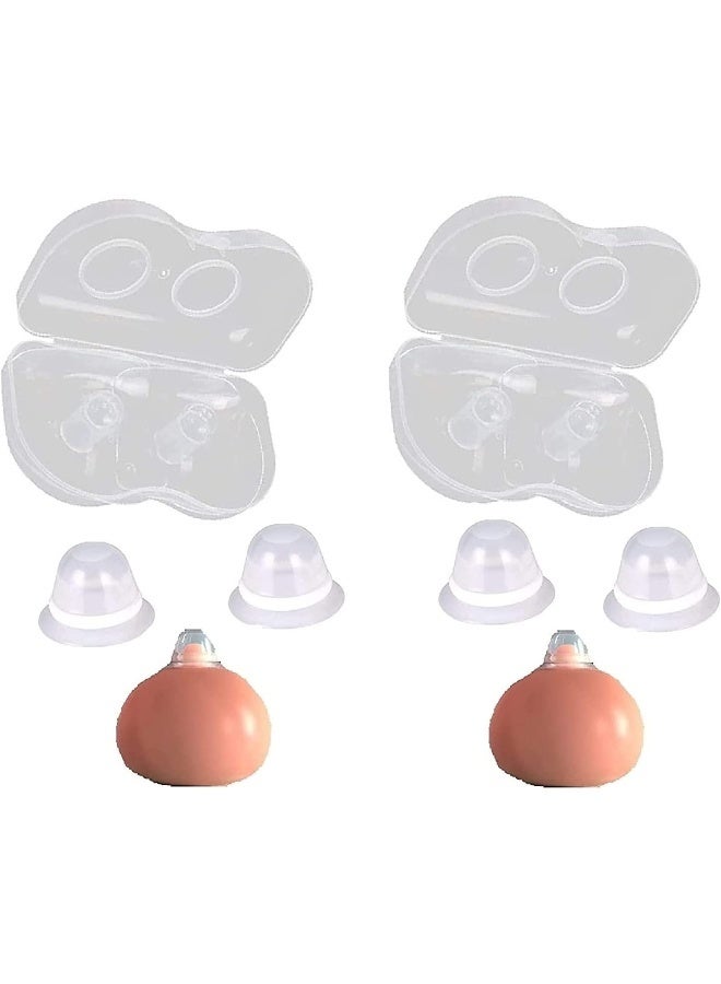 Finever CareforYou 2Pair Corrector for Flat Inverted Silicone with Clear Case - Image 1
