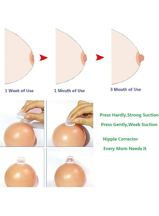 Finever CareforYou 2Pair Corrector for Flat Inverted Silicone with Clear Case - Image 2