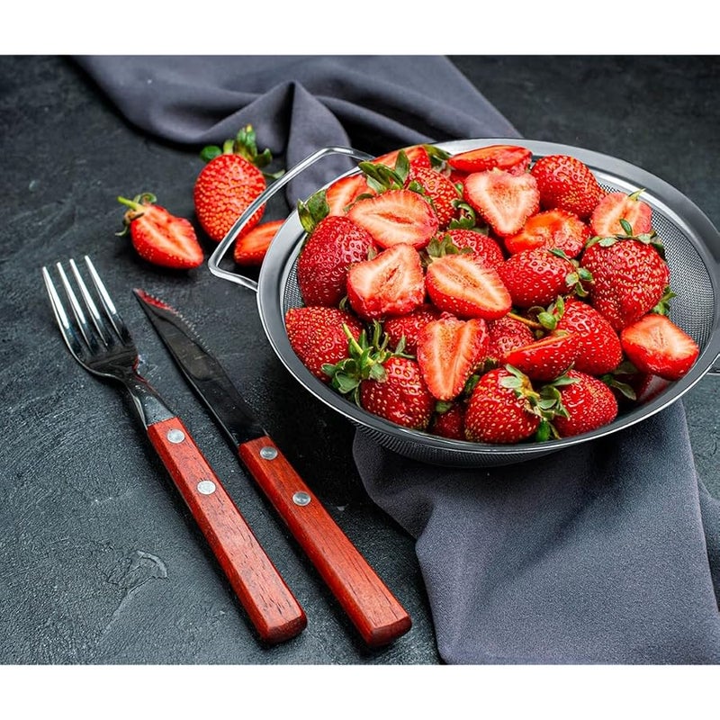 KAFOOR 9 Large Fine Mesh Strainer with Thermo Plastic Rubber Handle - Sieve Fine Mesh Stainless Steel - Ideal to Strain Pasta, Quinoa and Rice - Image 3