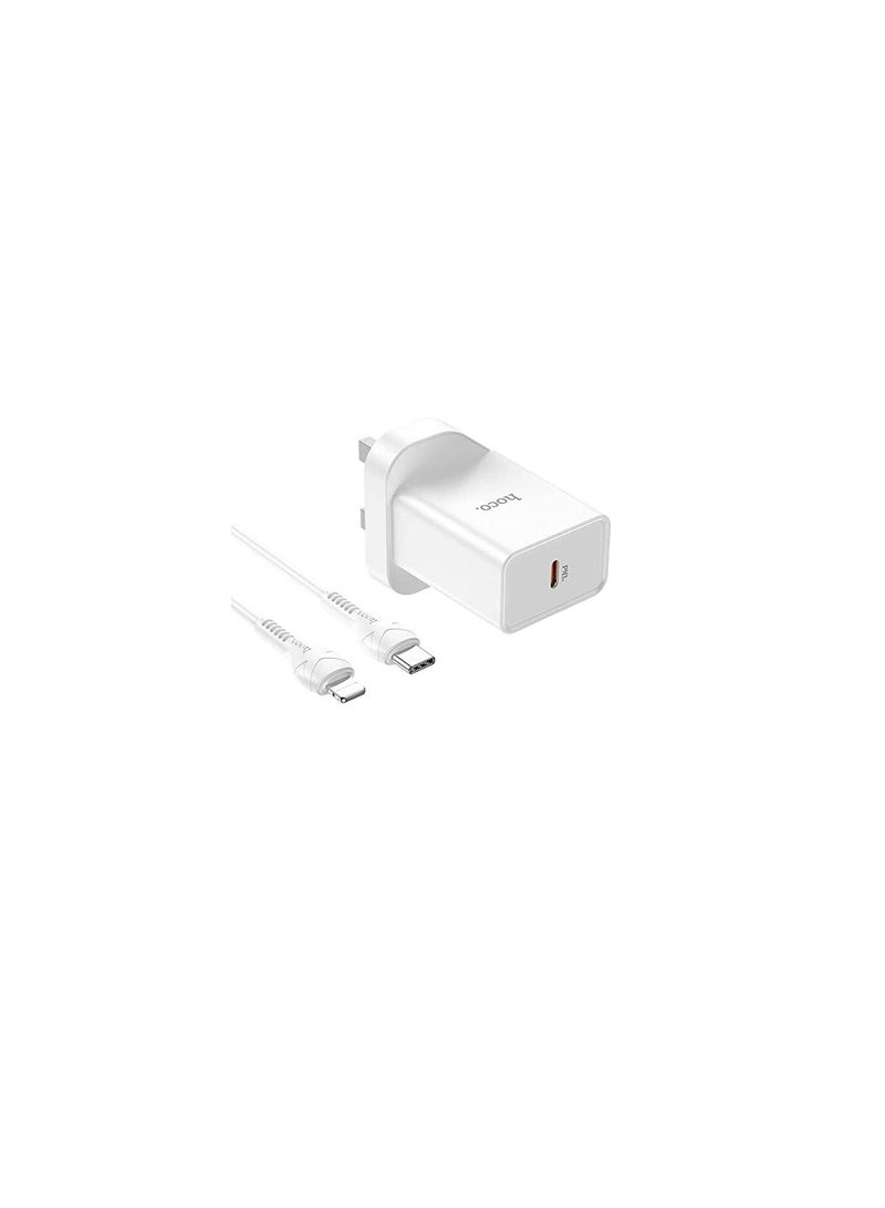 HOCO NK6 Rise, wall charger, Type-C PD 20W output, UK plug, cable Type-C - Image 5