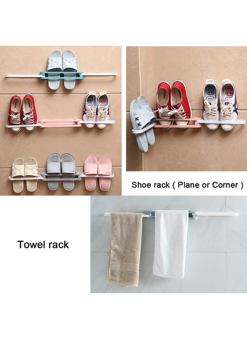 svk dream SVK Dream Multicolor Plastic Double Layer Shoe Storage Stand Standing Shoes Stand Rack Holder Stacker Shelf Closet Organizer Space Saver Pack of 2  - Image 4
