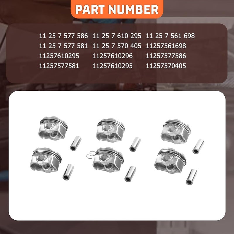 DEEGOOLY 6pcs Engine Pistons Rings Φ84mm for BMW E82 E90 E60 135i 335i 535i 740i N54B30 - Image 4